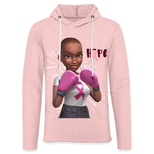 Load image into Gallery viewer, Support the Cancer Fight light weight Terry Cloth Hoodie DTF - cream heather pink
