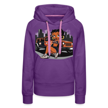 Load image into Gallery viewer, Betty Boop Jeep Photo Women’s Premium Hoodie DTF - purple 