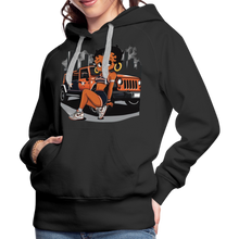 Load image into Gallery viewer, Betty Boop Jeep Photo Women’s Premium Hoodie DTF - black