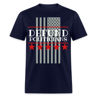 Defund Politicians Unisex Classic T-Shirt Flex Print (smooth) - navy