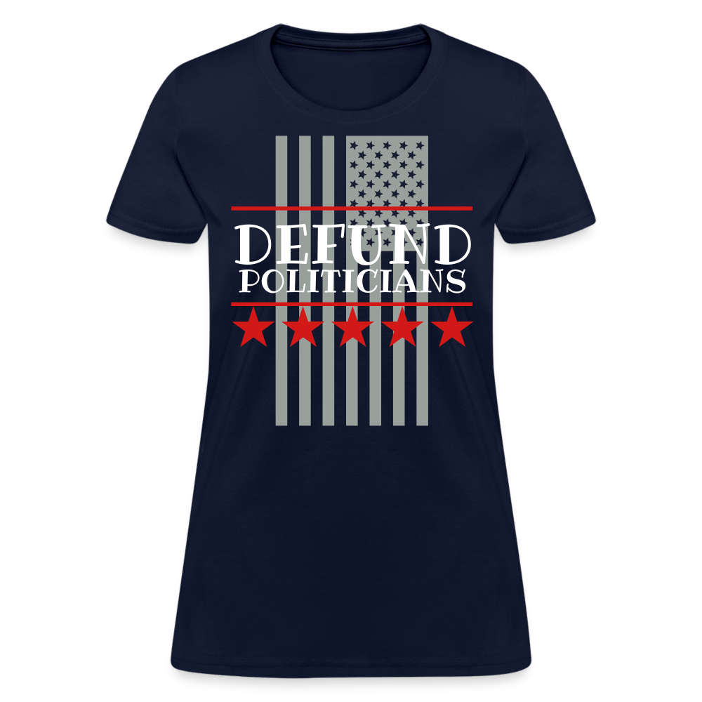 Defund Politicians Women's T-Shirt Flex Print (smooth) - navy