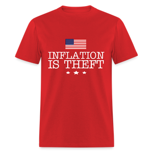 Inflation is theft Unisex Classic T-Shirt Flex Print (smooth) - red