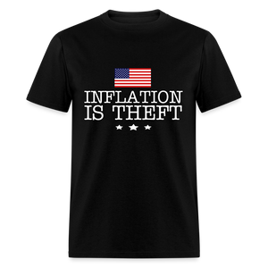 Inflation is theft Unisex Classic T-Shirt Flex Print (smooth) - black