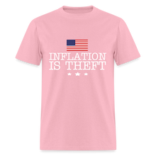 Load image into Gallery viewer, Inflation is theft Unisex Classic T-Shirt Flex Print (smooth) - pink