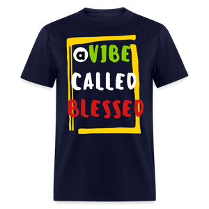 A Vibe Called Blessed Unisex Classic T-Shirt Flex Print (smooth) - navy