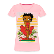 Jamaican Sun Set Boop Premium T-Shirt DTF - pink