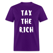 Load image into Gallery viewer, Tax the Rich Classic T-Shirt Flex Print (smooth) - purple