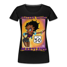 Load image into Gallery viewer, ES MARYLAND Betty Boop Women’s Premium T-Shirt DTF - black