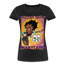 Load image into Gallery viewer, ES MARYLAND Betty Boop Women’s Premium T-Shirt DTF - charcoal grey