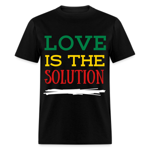 LOVE IS THE SOLUTION Unisex Classic T-Shirt flex vinyl - black