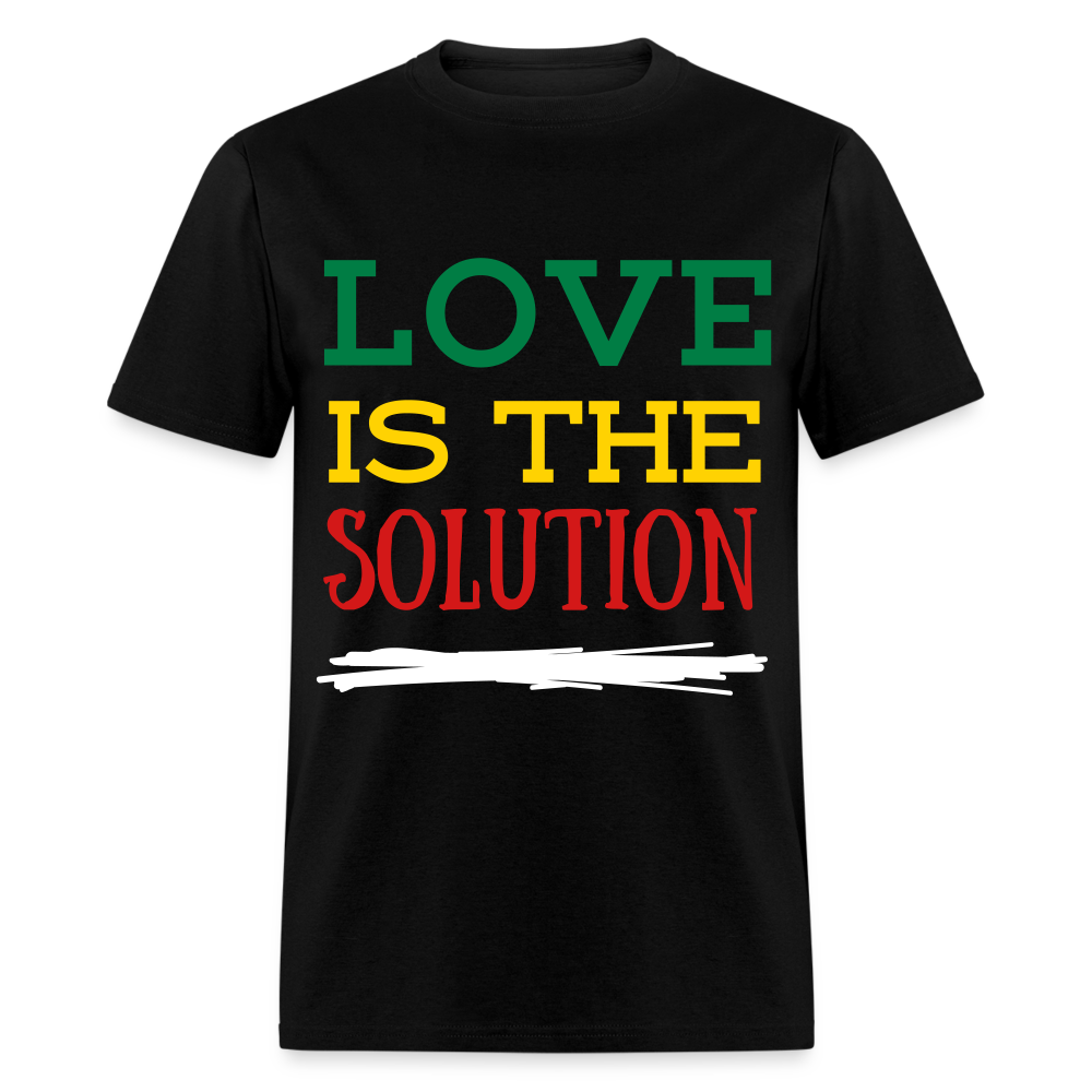 LOVE IS THE SOLUTION Unisex Classic T-Shirt flex vinyl - black