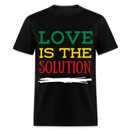 LOVE IS THE SOLUTION Unisex Classic T-Shirt flex vinyl - black