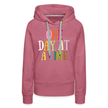 Load image into Gallery viewer, One Day At A Time Women’s Premium Hoodie Flex Vinyl Printed - mauve