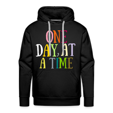 Load image into Gallery viewer, One Day At A Time Men’s Premium Hoodie Flex Vinyl Printed - black