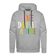 Load image into Gallery viewer, One Day At A Time Men’s Premium Hoodie Flex Vinyl Printed - heather grey