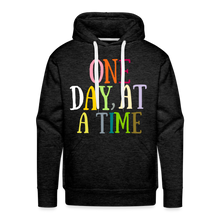 Load image into Gallery viewer, One Day At A Time Men’s Premium Hoodie Flex Vinyl Printed - charcoal grey