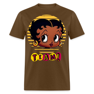 Team Boop Unisex Jersey T-Shirt by Bella + Canvas - brown