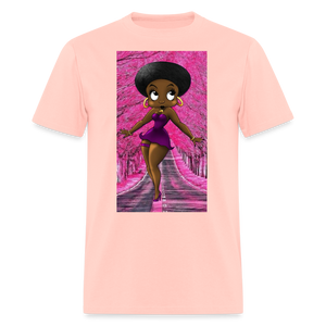 Afro Boop Purp & Pink Classic T-Shirt - blush pink 