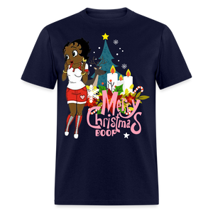 Merry Christmas Boop Classic T-Shirt DTG - navy