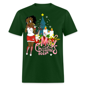 Merry Christmas Boop Classic T-Shirt DTG - forest green