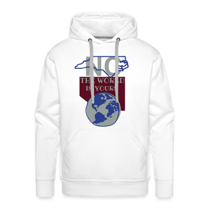 North Carolina - The World Is Yours Premium DTF Hoodie by Bear Minimal - white