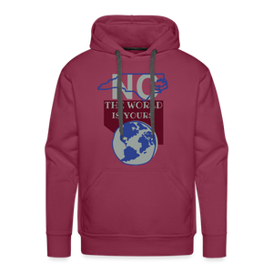 North Carolina - The World Is Yours Premium DTF Hoodie by Bear Minimal - burgundy