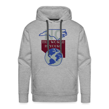 Load image into Gallery viewer, North Carolina - The World Is Yours Premium DTF Hoodie by Bear Minimal - heather grey