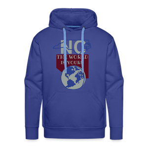 North Carolina - The World Is Yours Premium DTF Hoodie by Bear Minimal - royal blue