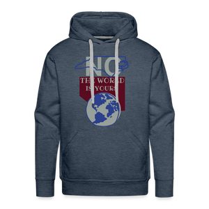 North Carolina - The World Is Yours Premium DTF Hoodie by Bear Minimal - heather denim