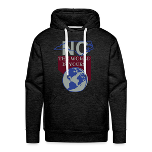 North Carolina - The World Is Yours Premium DTF Hoodie by Bear Minimal - charcoal grey