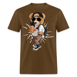 Cool Teddy Classic T-Shirt by Bear Minimal - brown