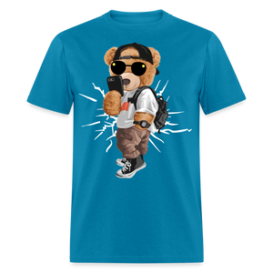 Cool Teddy Classic T-Shirt by Bear Minimal - turquoise