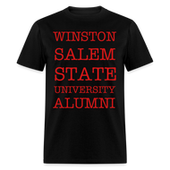 WSSU Alumni Classic T-Shirt (Red Lettering) - black