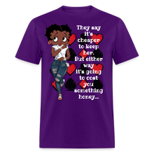 Load image into Gallery viewer, Betty Boop - Cheaper to Keep Classic T-Shirt - purple