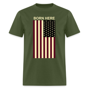 Born Here - Flag Classic T-Shirt - military green