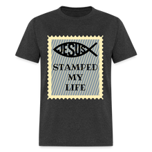 Load image into Gallery viewer, Jesus Stamp Classic T-Shirt - heather black