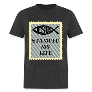 Jesus Stamp Classic T-Shirt - heather black