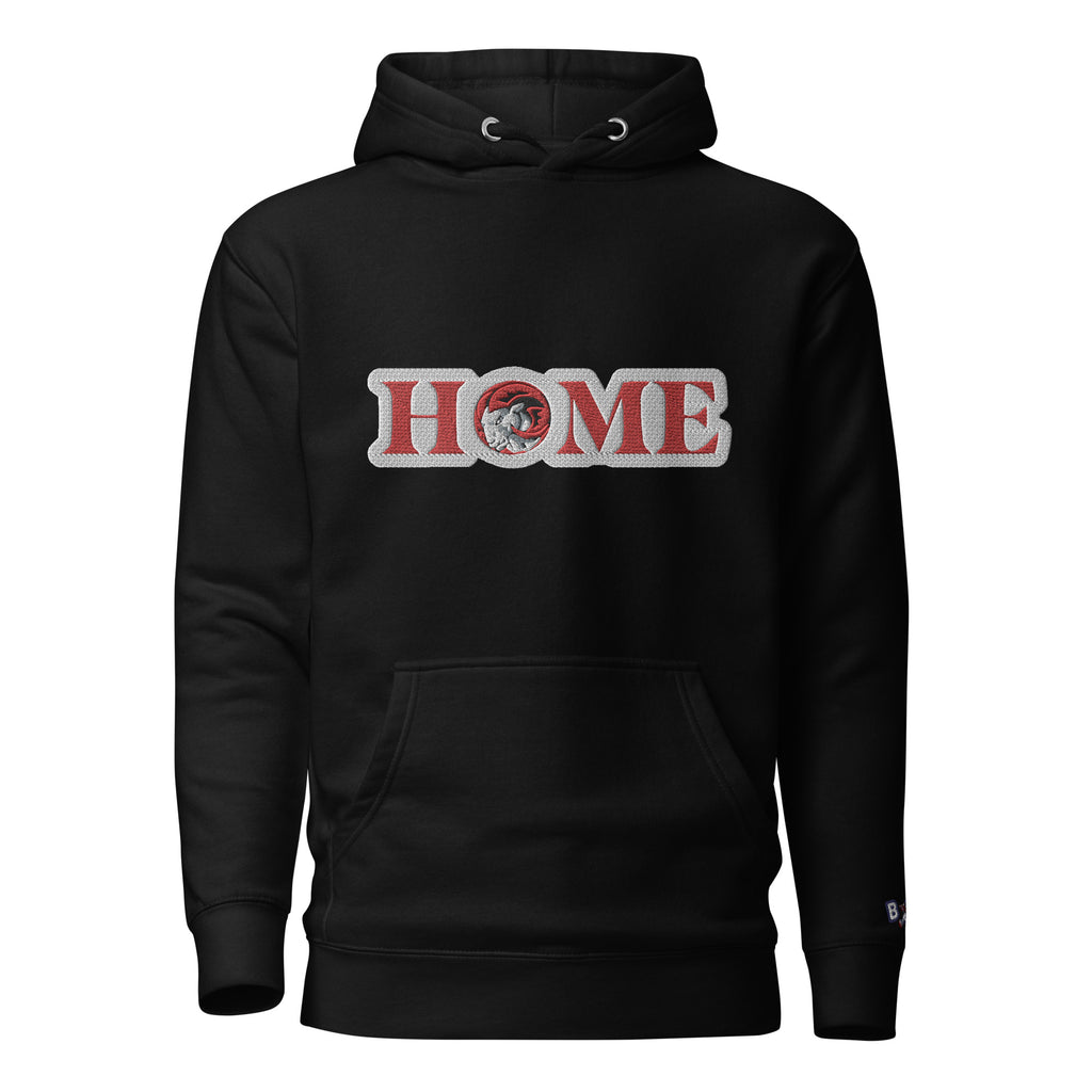 Home Ram Embroidery Hoodie by Bear Minimal