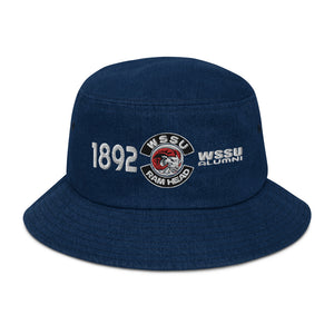 WSSU TOP RAM HEAD Denim bucket hat