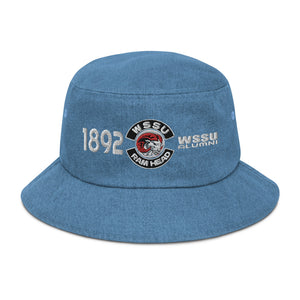 WSSU TOP RAM HEAD Denim bucket hat