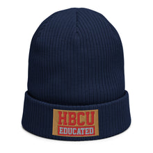 Load image into Gallery viewer, HBCU Flat Patch Organic ribbed beanie