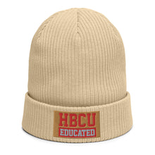 Load image into Gallery viewer, HBCU Flat Patch Organic ribbed beanie
