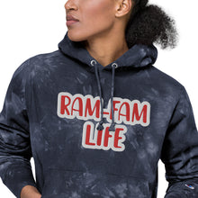 Load image into Gallery viewer, RAM-FAM LIFE Champion tie-dye hoodie