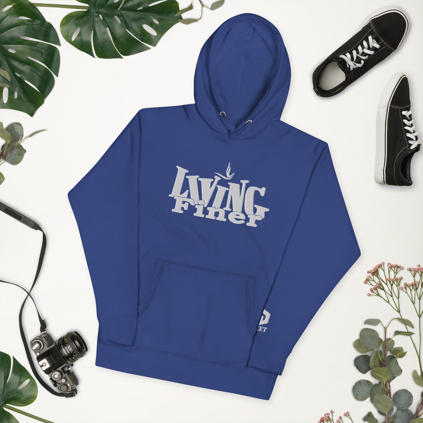Living Finer Embroidery Hoodie by ReCet